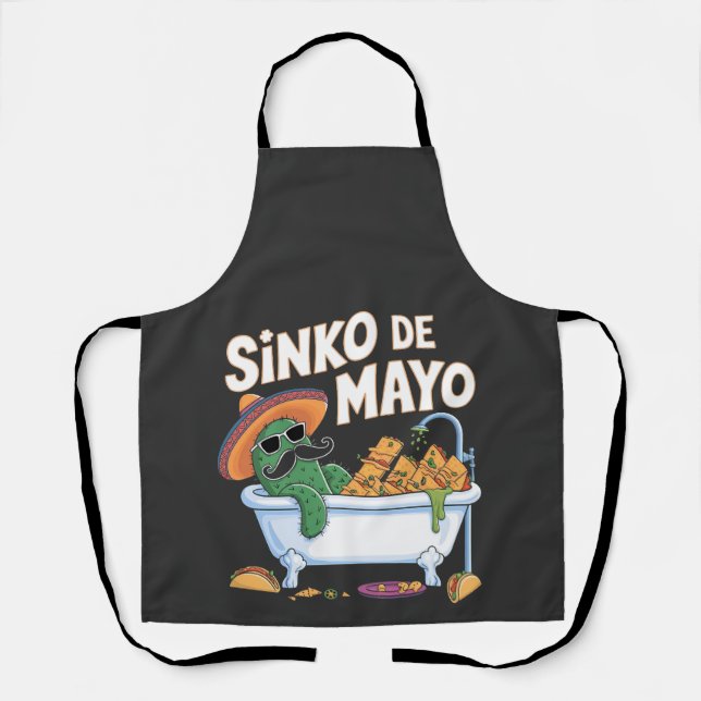 Sinko de Mayo Cinco De Mayo Cactus Funny  Apron (Front)