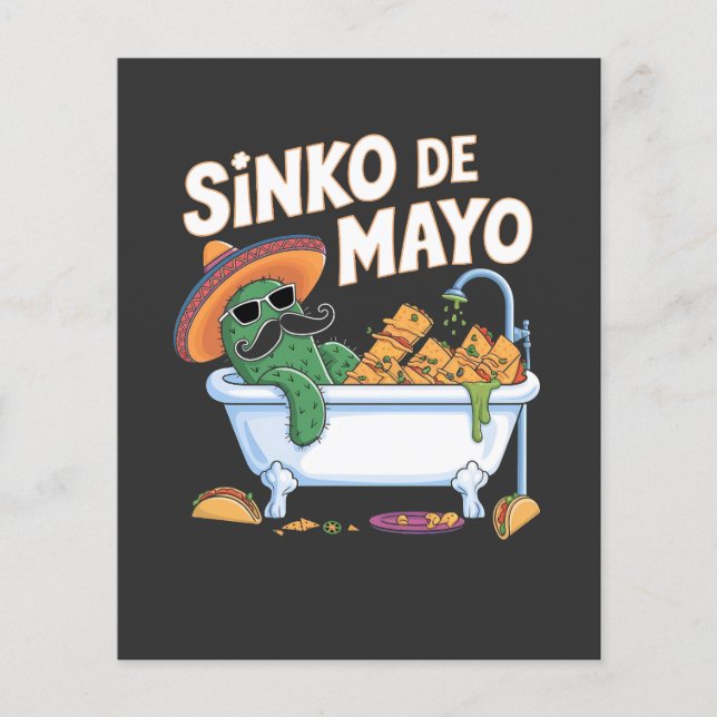Sinko de Mayo Cinco De Mayo Cactus Funny  Flyer (Front)