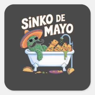 Sinko de Mayo Cinco De Mayo Cactus Funny Square Sticker