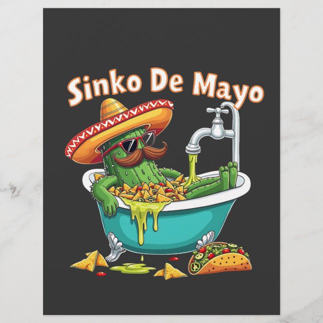 Sinko de Mayo"Funny Cinco de Mayo Cactus  Flyer (Front)