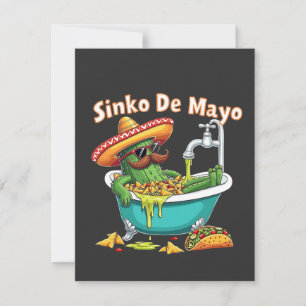 Sinko de Mayo"Funny Cinco de Mayo Cactus  Holiday Card