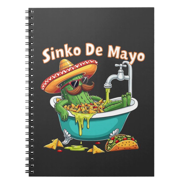 Sinko de Mayo"Funny Cinco de Mayo Cactus  Notebook (Front)