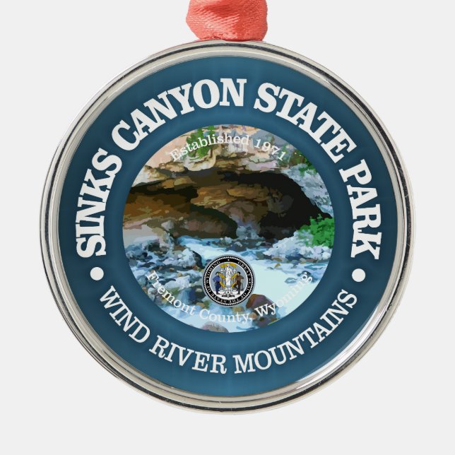 Sinks Canyon SP Metal Ornament (Front)