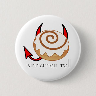 sinnamon roll 6 cm round badge