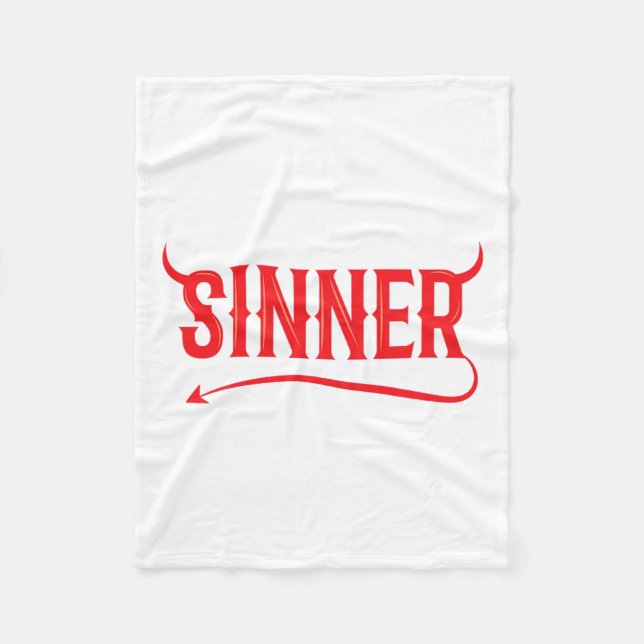 Sinner Outfit Matching Clothes Couple Gifts Fun Ha Fleece Blanket (Front)