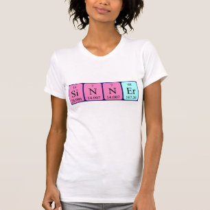 Sinner periodic table word shirt