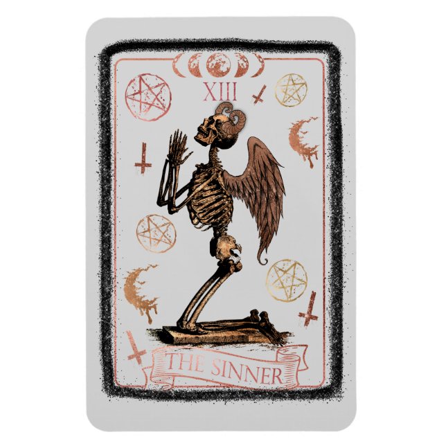 Sinner Tarot Card Magnet (Vertical)
