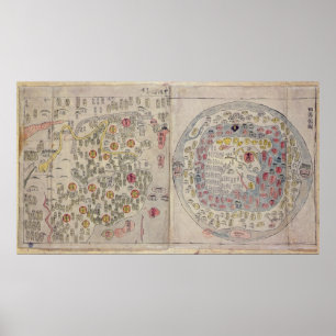 Sino Korean world map Poster