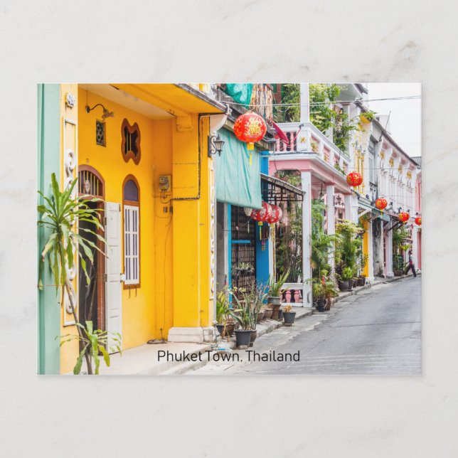 Sino Portuguese architecture in Soi Romanee Postcard (Front)