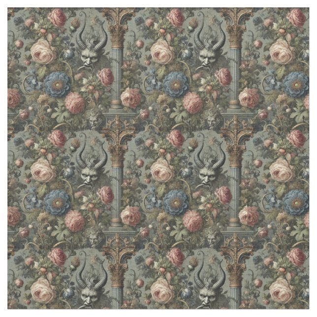 Sins of the Affluent – Gothic Dense Tile Fabric (Close Up)