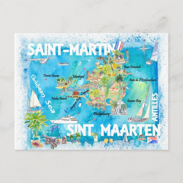 Sint Eustatius and Saba Dutch Caribbean Island  Postcard (Front)