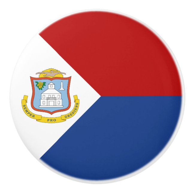 Sint Maarten Flag Ceramic Knob (Front)