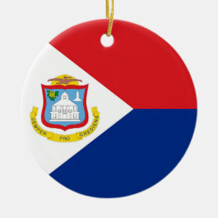 Sint Maarten flag Ceramic Ornament