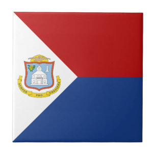 Sint Maarten Flag Ceramic Tile