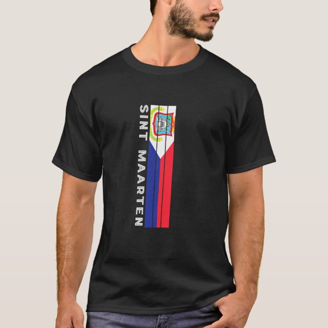 Sint Maarten Flag Colours T-Shirt (Front)