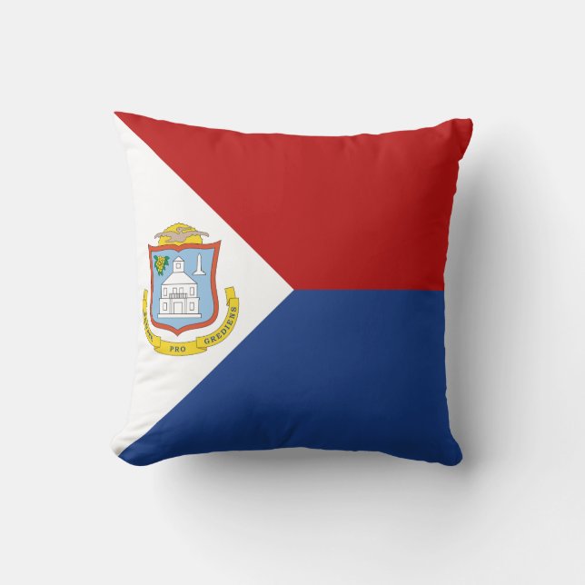 Sint Maarten Flag Cushion (Front)