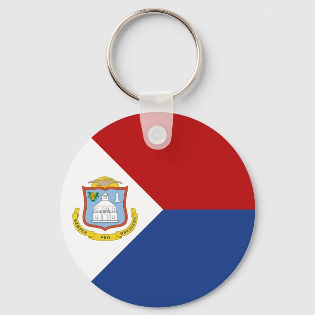 Sint Maarten Flag Key Ring (Front)
