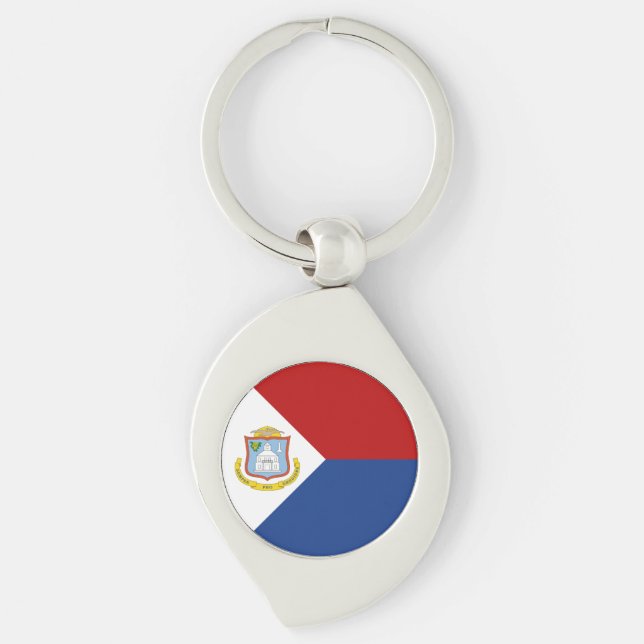 Sint Maarten Flag Key Ring (Front)