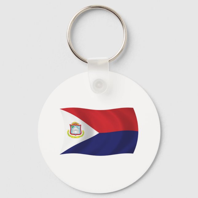 Sint Maarten Flag Keychain (Front)