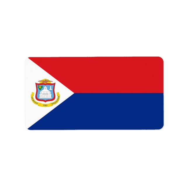 Sint Maarten flag Label (Front)