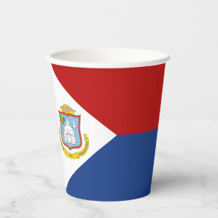 Sint Maarten Flag Paper Cups