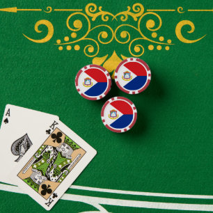 Sint Maarten flag Poker Chips