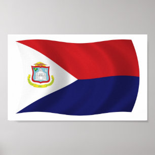 Sint Maarten Flag Poster Print