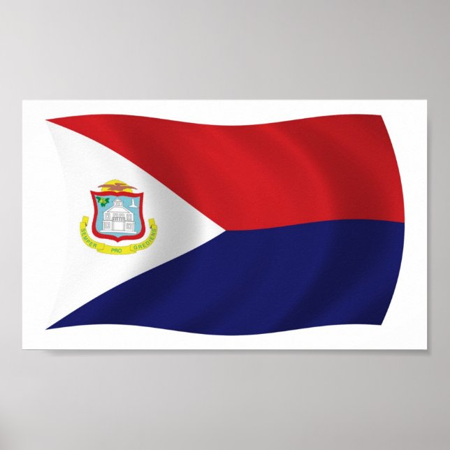Sint Maarten Flag Poster Print (Front)