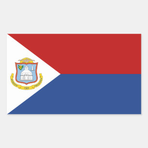 Sint Maarten Flag Rectangular Sticker