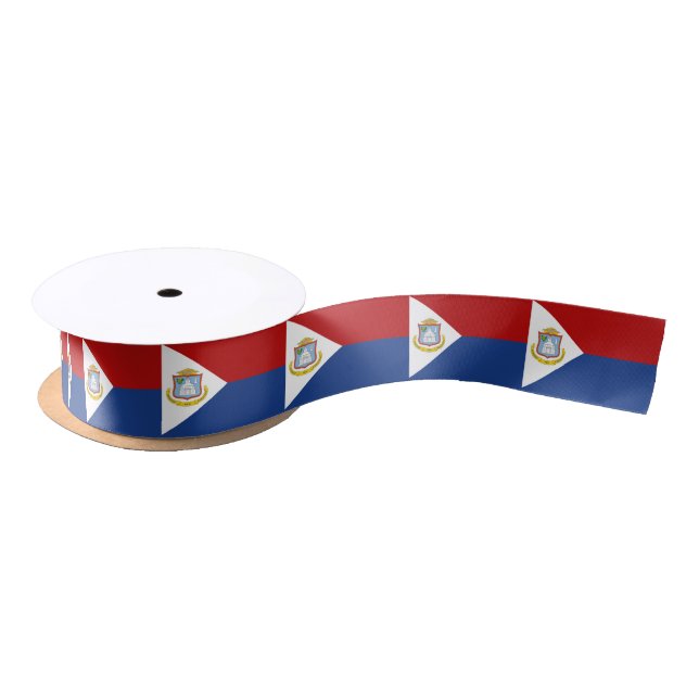 Sint Maarten Flag Satin Ribbon (Spool)