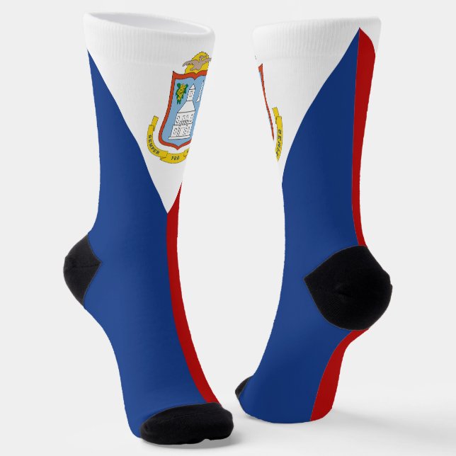 Sint Maarten Flag Socks (Angled)