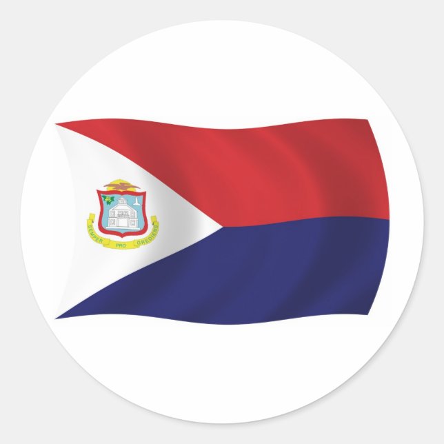 Sint Maarten Flag Sticker (Front)