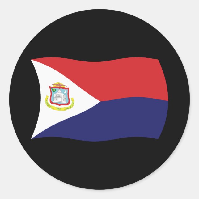 Sint Maarten Flag Sticker (Front)
