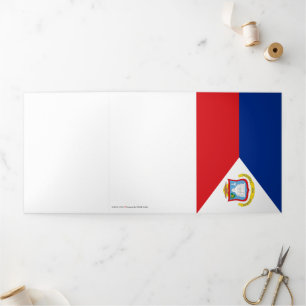 Sint Maarten flag Tri-Fold Card
