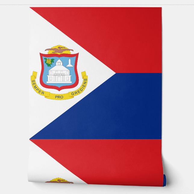 Sint Maarten flag Wallpaper (Unrolling)