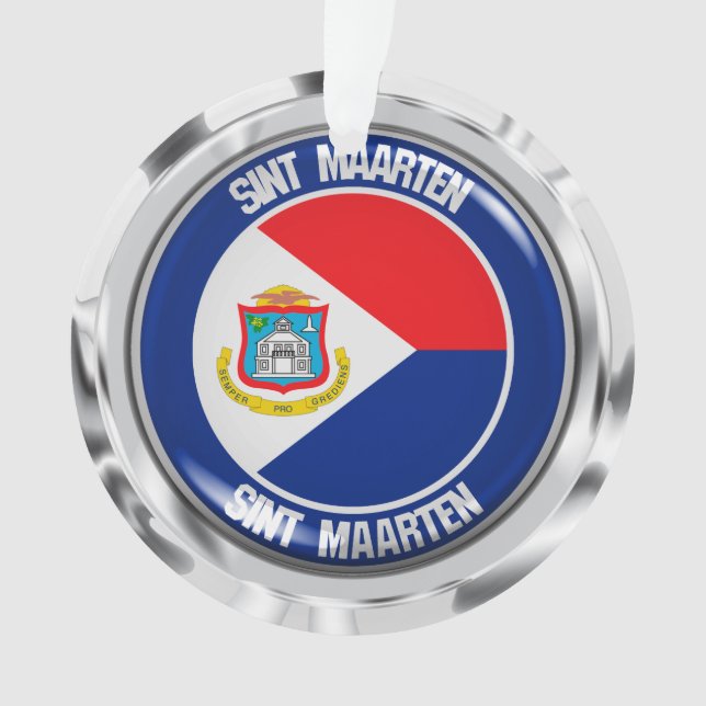 Sint Maarten Round Emblem Ornament (Front)
