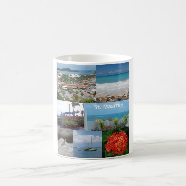 Sint Maarten-Saint Maarten Photo Collage Coffee Mug (Center)
