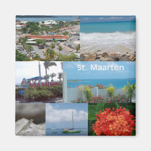 Sint Maarten-Saint Maarten Photo Collage Magnet