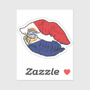 Sint Maarten Sint Maartener Lipstick Love Flag