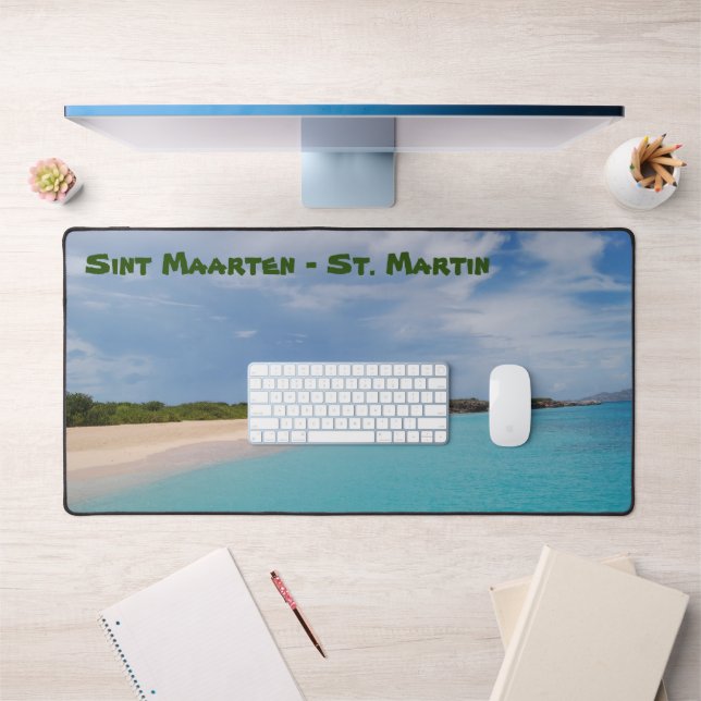 Sint Maarten - St. Martin Beach Scene Desk Mat (Office 1)