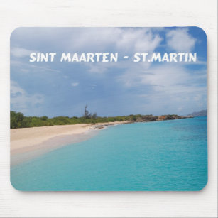 Sint Maarten - St. Martin Beach Scene Mouse Pad