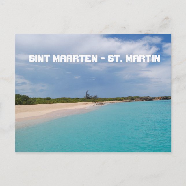 Sint Maarten - St. Martin Beach Scene Postcard (Front)