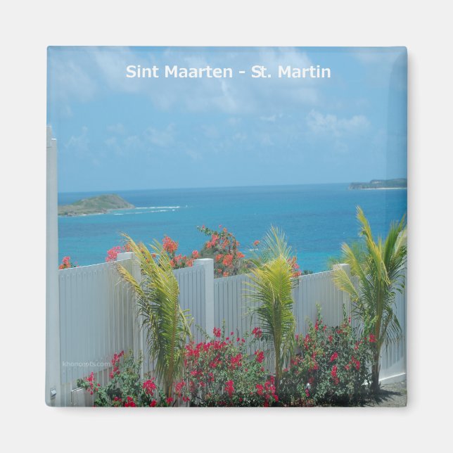 Sint Maarten - St. Martin Ocean Blue Seascape Magnet (Front)