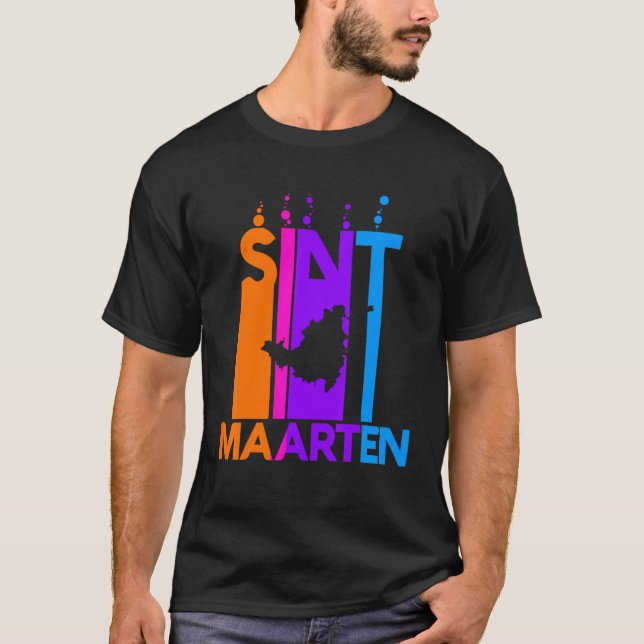 Sint Maartin Colourful Bubbles T-Shirt (Front)