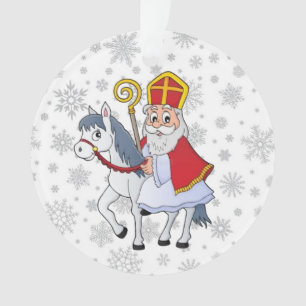 Sinterklaas and his White Horse Ornament