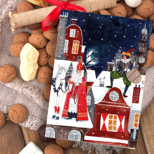 Sinterklaas & Piet on the roofs of Amsterdam Card