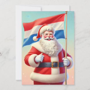 Sinterklaas With Ensign Of The Netherlands