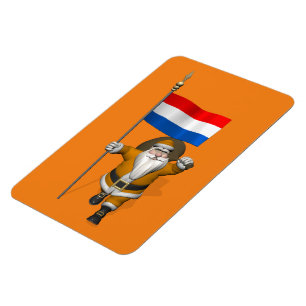 Sinterklaas With Ensign Of The Netherlands Magnet