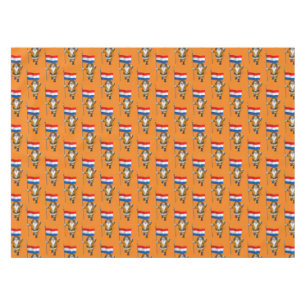 Sinterklaas With Ensign Of The Netherlands Tablecloth