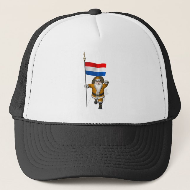 Sinterklaas With Ensign Of The Netherlands Trucker Hat (Front)